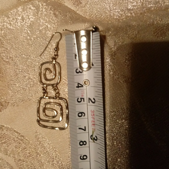 Abstract Hammered Earrings - Picture 3 of 3